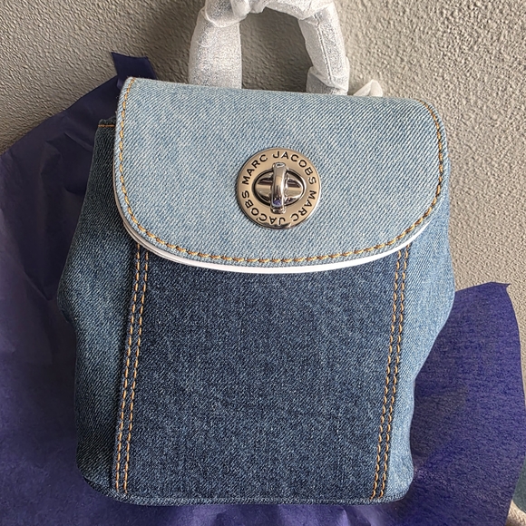 Marc Jacobs Handbags - Marc Jacobs Two-Tone Denim Backpack